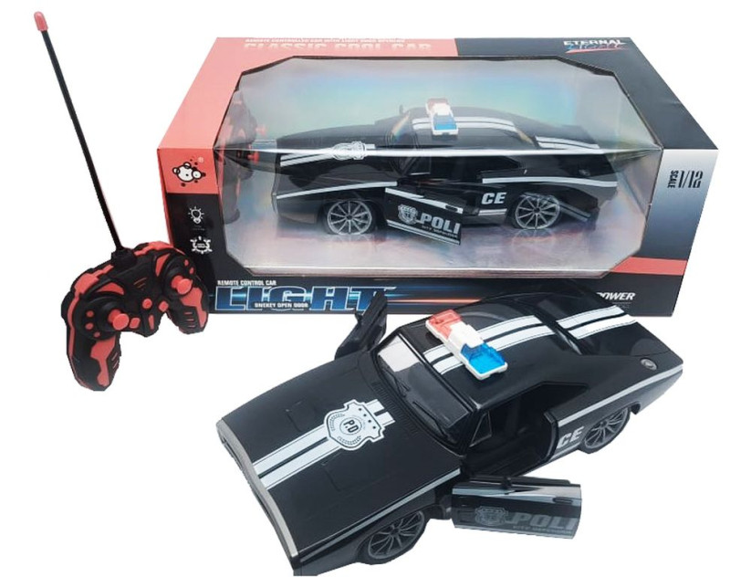 Машина полиция на пульте управления 1:12 открываются двери, светятся фары 40х15х24 см JT339
