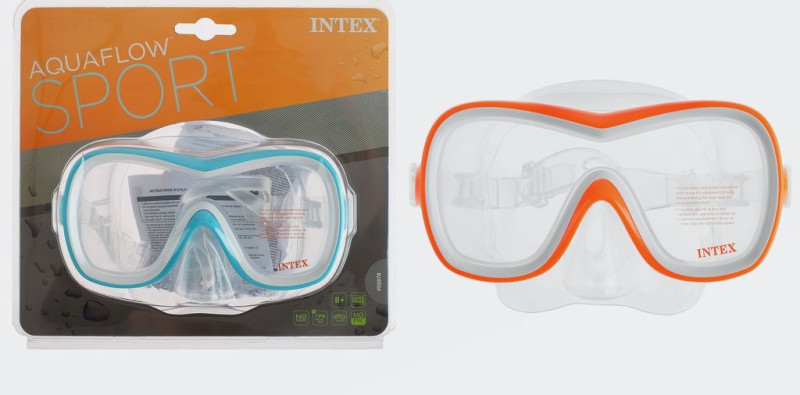 INTEX Маска для плавания WAVE RIDER, от 8 лет, цвета МИКС 55978NP