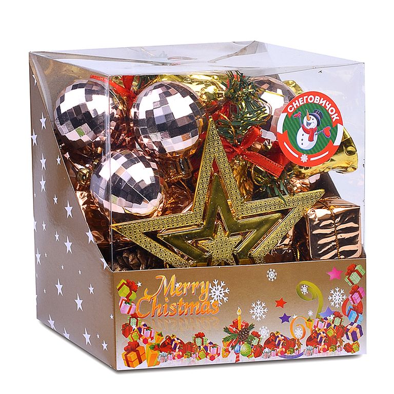 Набор новогодних украшений Новогодний шарм 5 см., 44 штуки 18х12х18 см S1616