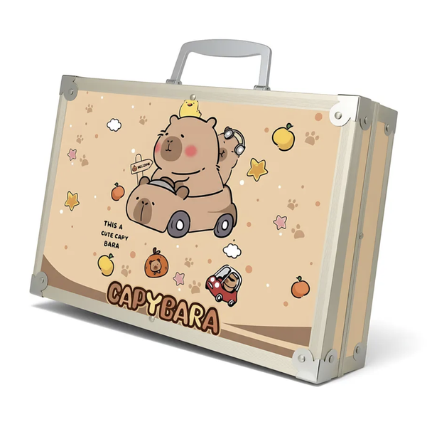 Детский набор для творчества 145 предметов Капибара, в чемодане 34х23,5х8см 145-C