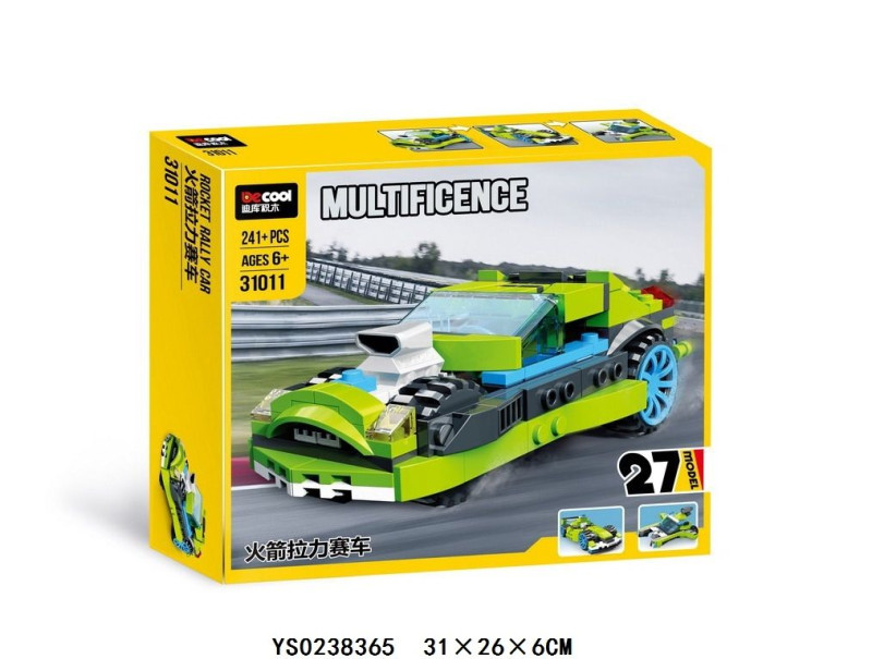 Конструктор Multificence 27в1 Ракетный Ралли 241 деталь 31х26х6 см 31011