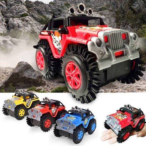 Машина на батарейках перевертыш 3 цвета 11.5х8.5х8 см 147177