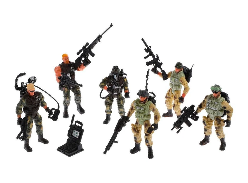 Набор солдатиков с оружием, 6шт в пакете 28,5х2х16см 81-66B