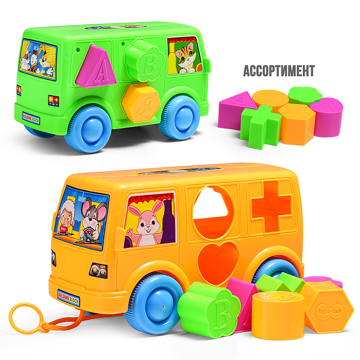 Сортер Сортер автобус, в пакете 22,5х10х13 см 666-25